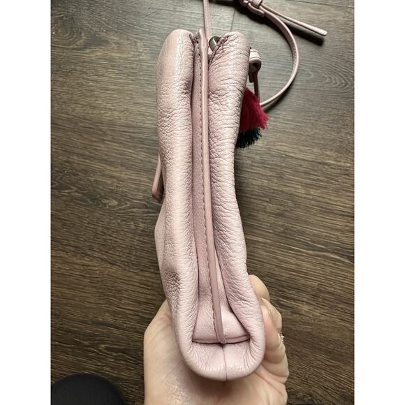 FOSSIL CARLY ZB7560 Convertible Crossbody Pink Leather MINI Bag Clutch Wristlet - Picture 11 of 16